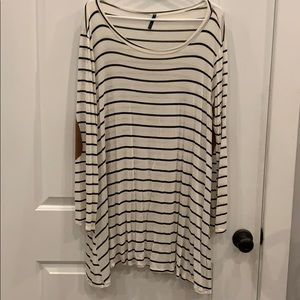 3/4 Sleeve Stripe Shirt